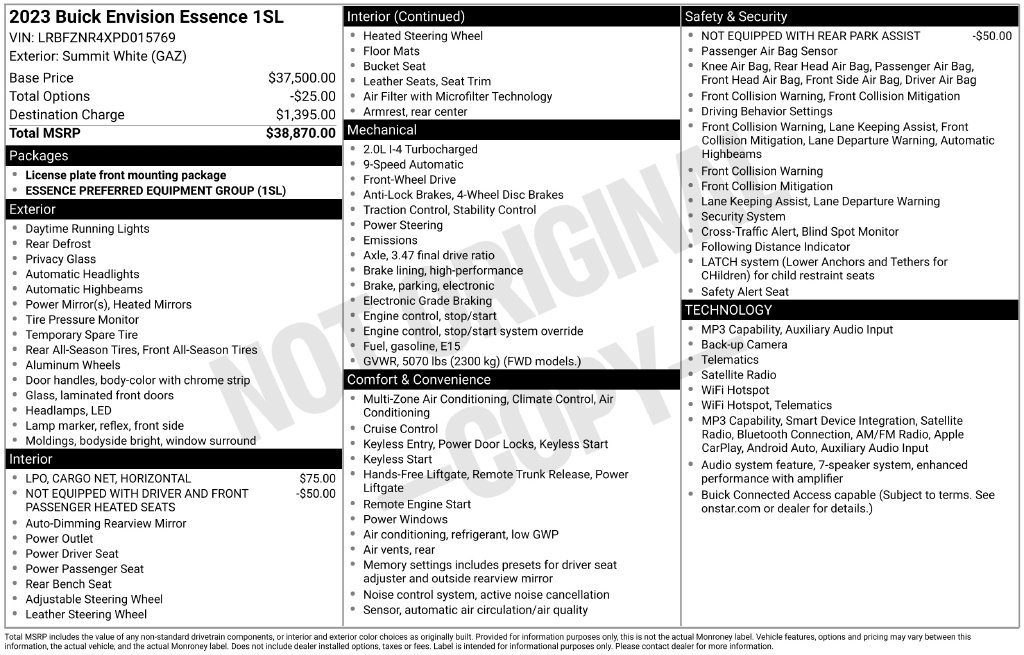 Used 2023 Buick Envision Essence FWD image 5
