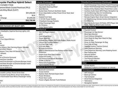 Used 2024 Chrysler Pacifica Select image 44