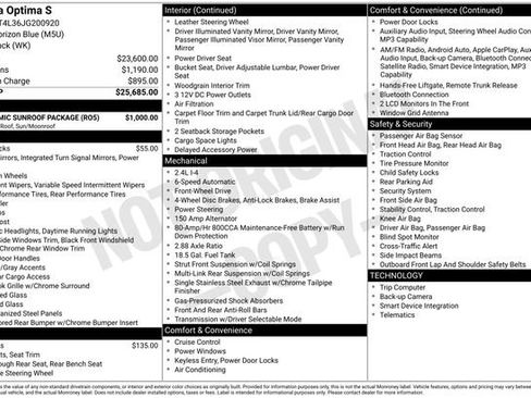 Used 2018 Kia Optima S w/ Panoramic Sunroof Package image 15
