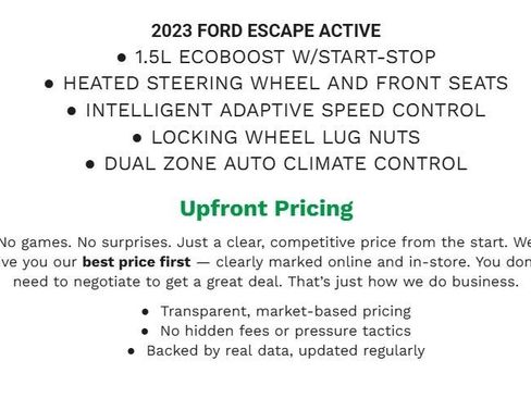 Certified 2023 Ford Escape Active w/ Tech Pack #1 AWD/4WD image 2