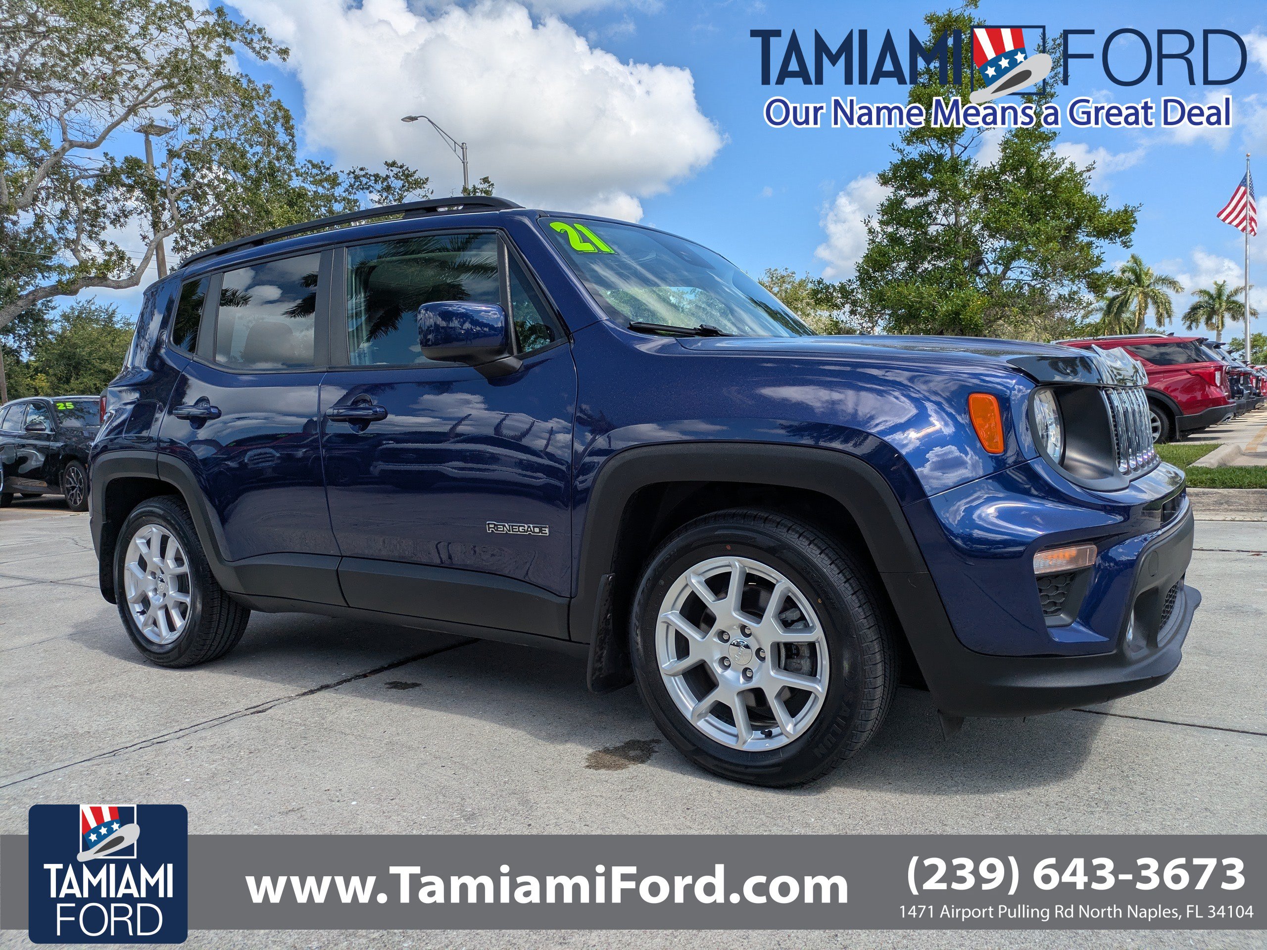 Used 2021 Jeep Renegade Latitude w/ Sun & Sound Group FWD image 1