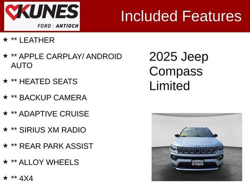 Used 2025 Jeep Compass Limited AWD/4WD image 3