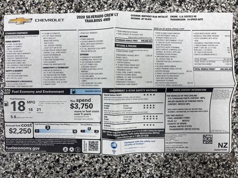 Used 2020 Chevrolet Silverado 1500 LT Trail Boss image 67
