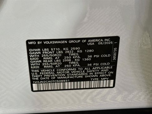 Used 2026 Volkswagen Atlas SE FWD image 40
