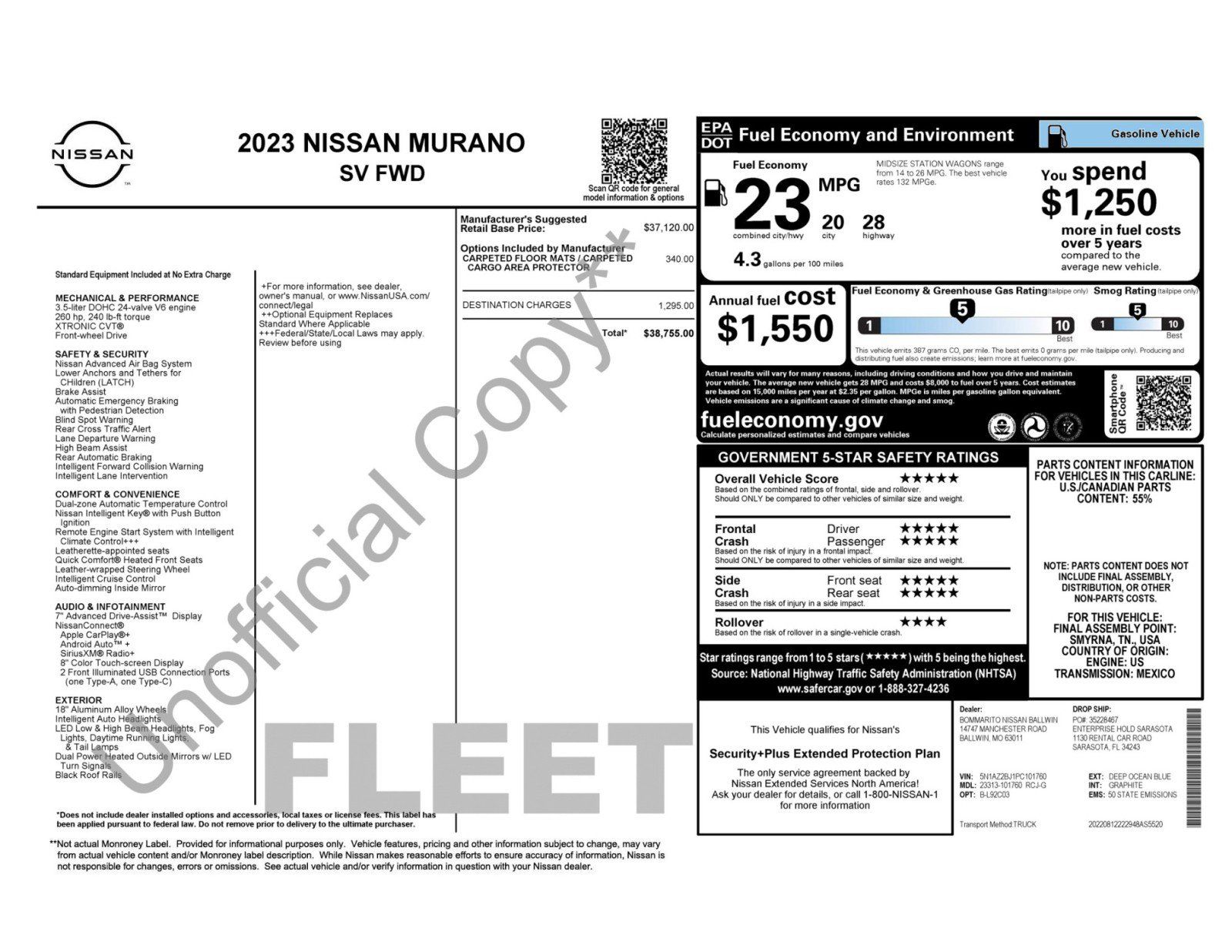 Used 2023 Nissan Murano SV FWD image 47