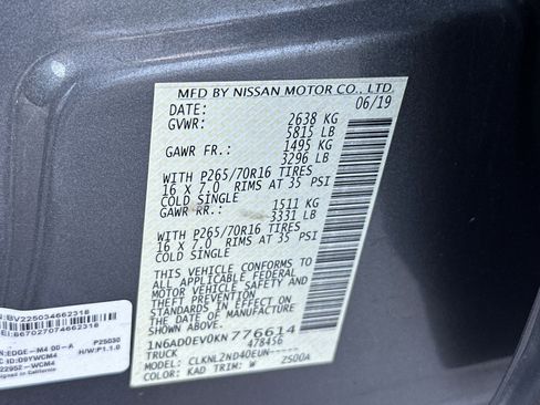 Certified 2019 Nissan Frontier SV image 25