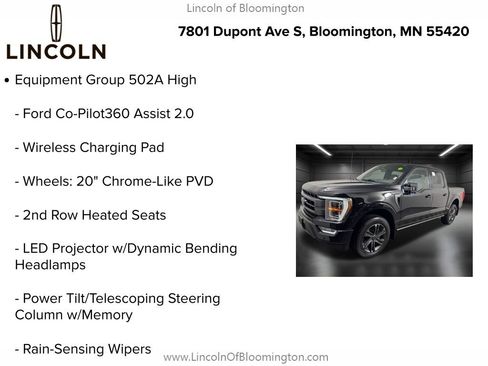 Used 2023 Ford F150 Lariat w/ Equipment Group 502A High image 9