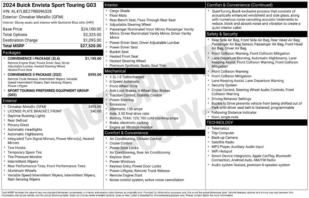 Used 2024 Buick Envista Sport Touring w/ Convenience I Package FWD image 33