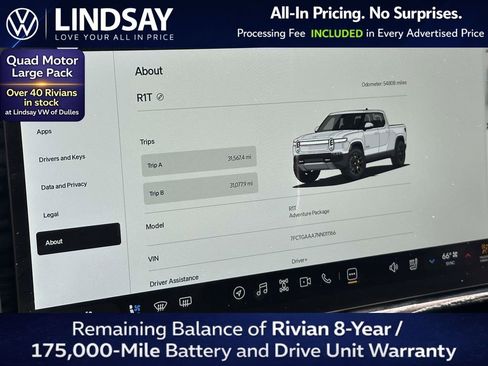 Used 2022 Rivian R1T Adventure AWD/4WD image 23