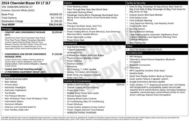 Certified 2024 Chevrolet Blazer EV LT AWD/4WD image 37
