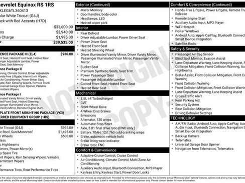 New 2026 Chevrolet Equinox RS w/ Convenience Package III image 6