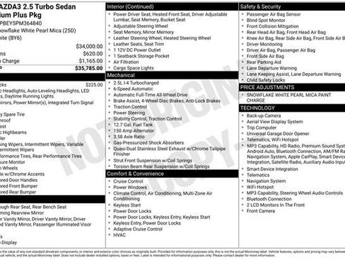 Used 2023 MAZDA MAZDA3 2.5 Turbo Sedan w/Premium Plus image 33