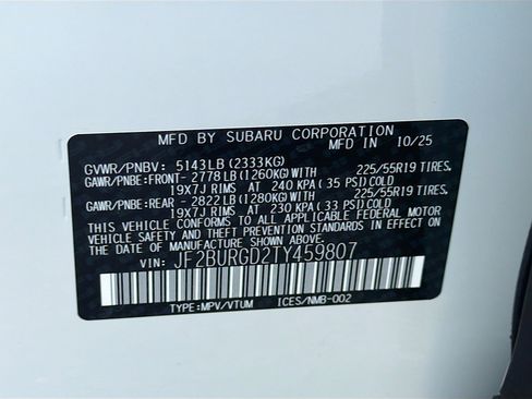 New 2026 Subaru Outback Limited XT image 42