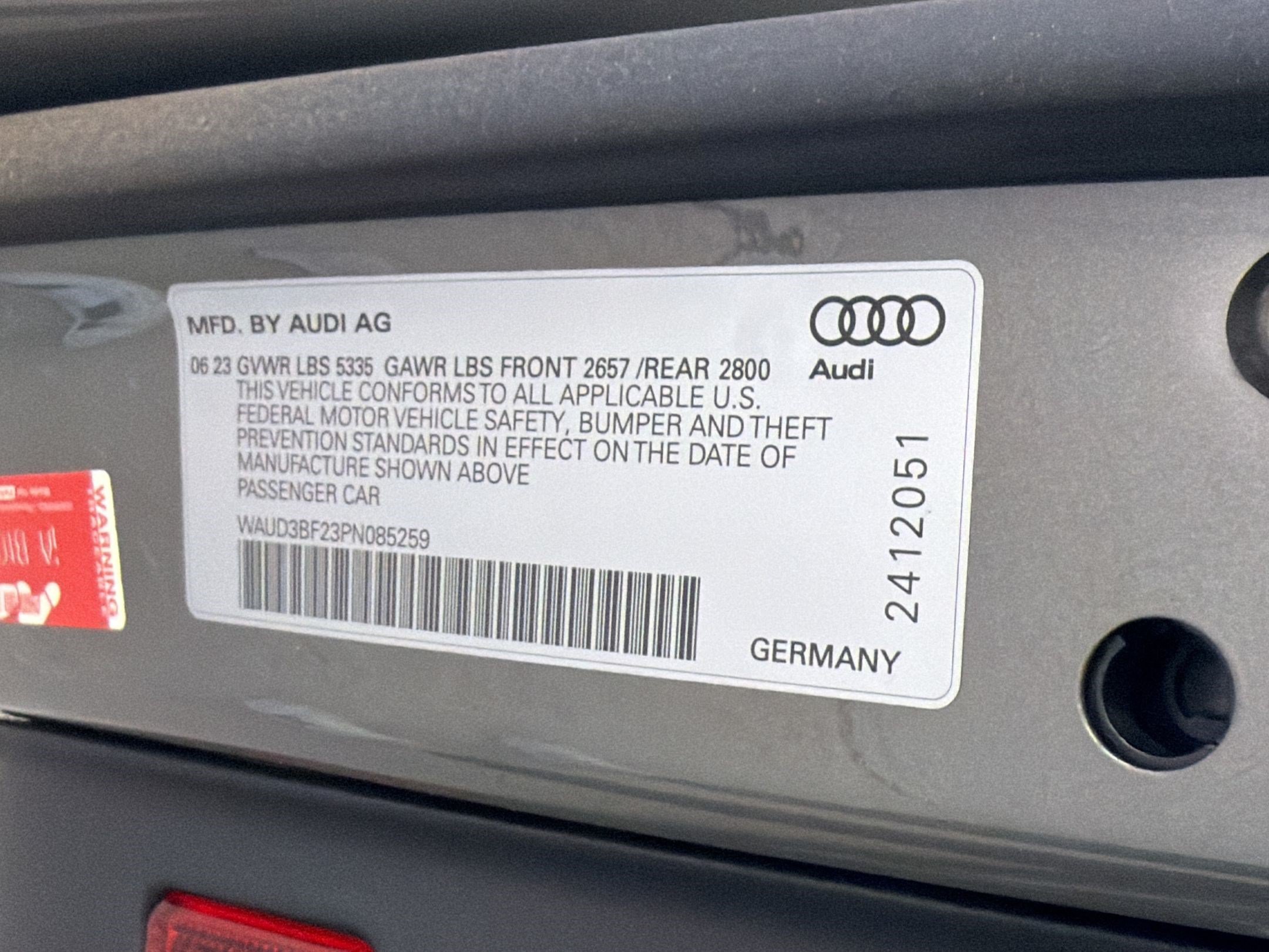 Certified 2023 Audi A6 2.0T Premium w/ Convenience Package AWD/4WD image 27