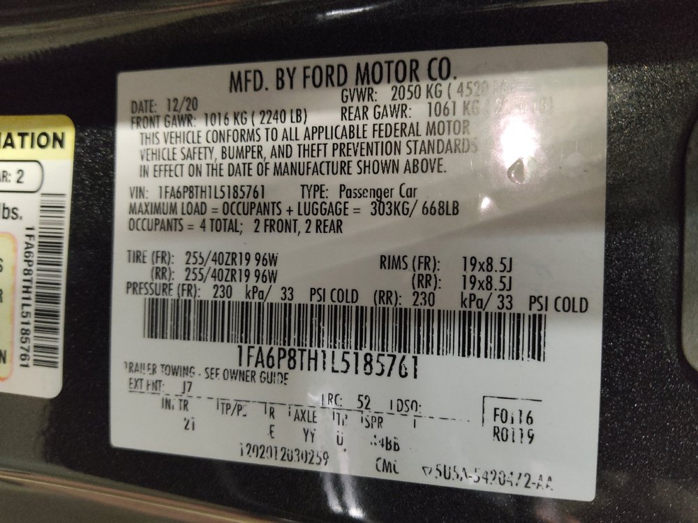 Used 2020 Ford Mustang Coupe w/ Equipment Group 101A RWD image 33