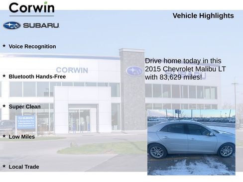 Used 2015 Chevrolet Malibu LT w/ Power Convenience Package image 6