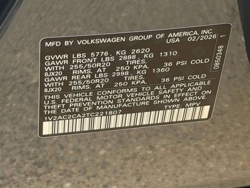 New 2026 Volkswagen Atlas Cross Sport SEL R-Line AWD/4WD image 18