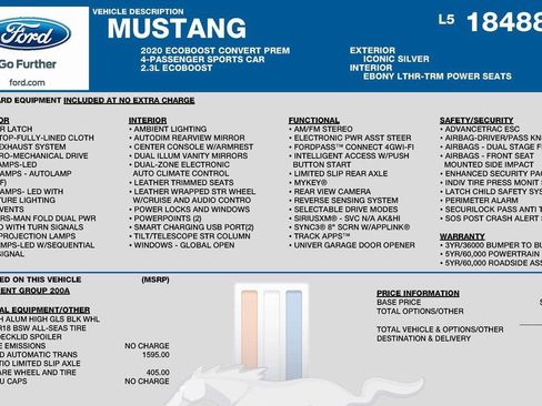 Used 2020 Ford Mustang Premium image 2