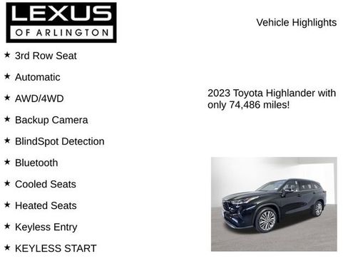 Used 2023 Toyota Highlander Platinum AWD/4WD image 7