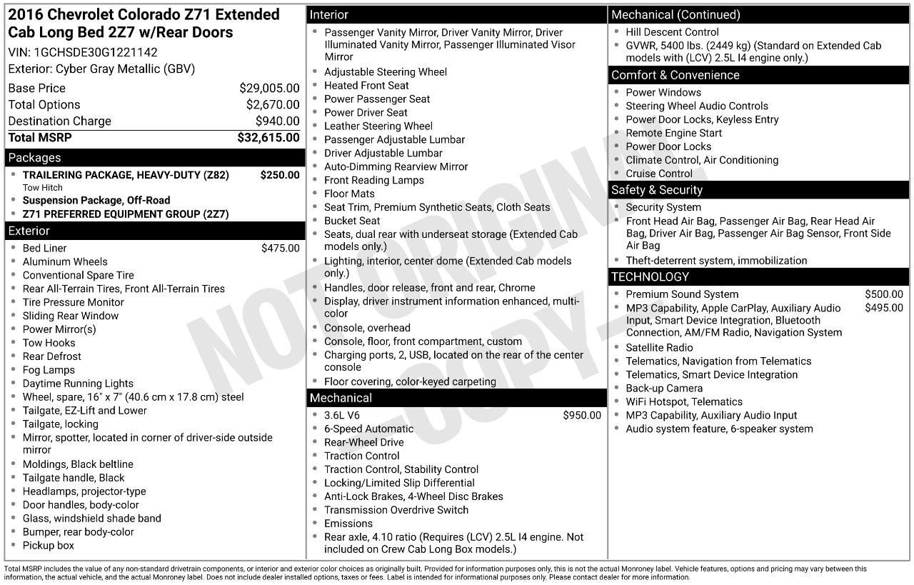 Used 2016 Chevrolet Colorado Z71 RWD image 38