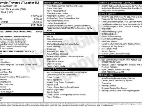 Certified 2022 Chevrolet Traverse LT image 35