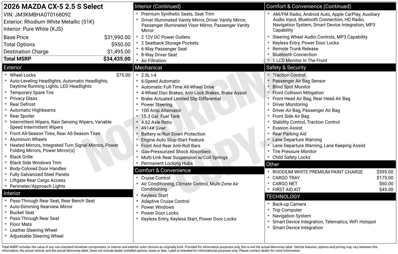 New 2026 MAZDA CX-5 Select AWD/4WD image 22