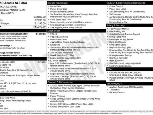 Used 2020 GMC Acadia SLE w/ Driver Convenience Package image 64