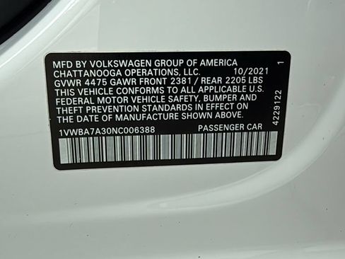 Used 2022 Volkswagen Passat 2.0T FWD image 44