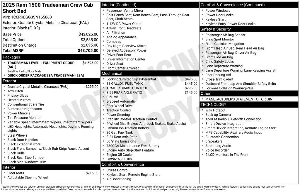 Used 2025 RAM 1500 Tradesman RWD image 5