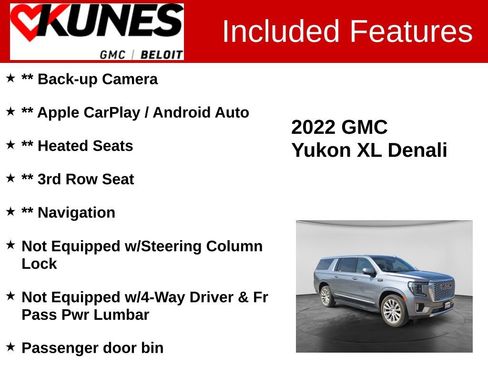 Used 2022 GMC Yukon XL Denali AWD/4WD image 2