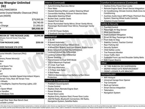 Used 2022 Jeep Wrangler Unlimited Rubicon w/ Xtreme Recon 35" Tire Package image 4