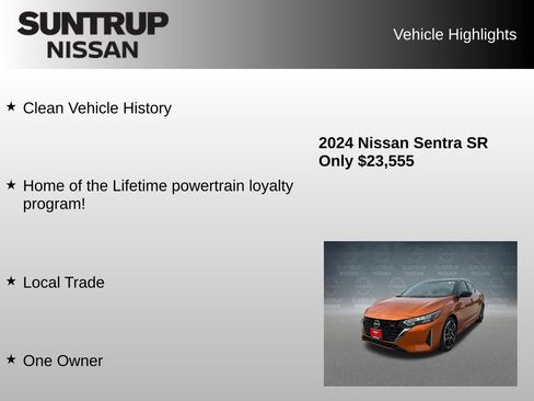 Used 2024 Nissan Sentra SR w/ SR Premium Package FWD image 8
