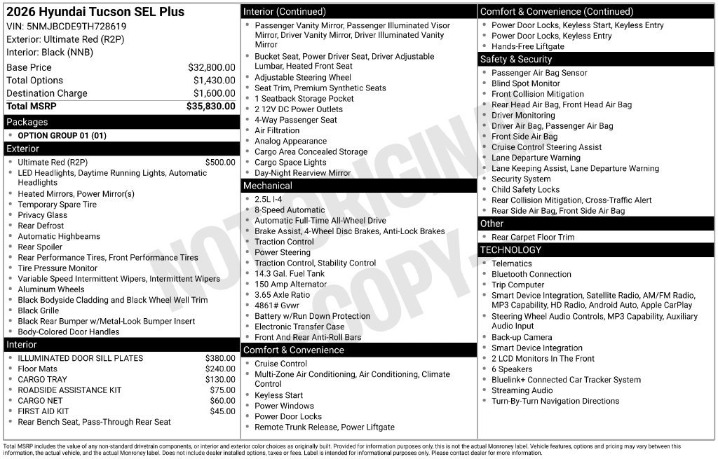 Certified 2026 Hyundai Tucson SEL Plus AWD/4WD image 29