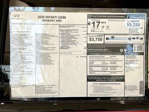 New 2025 INFINITI QX80 Sensory w/ Exterior Package image 19