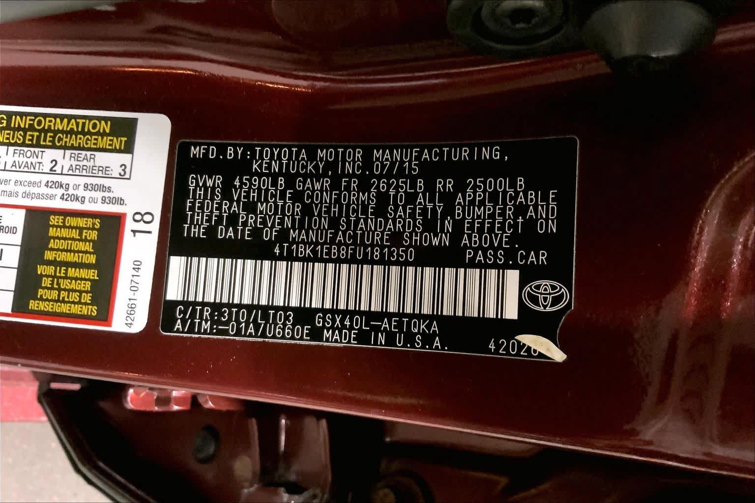 Used 2015 Toyota Avalon XLE Touring FWD image 73