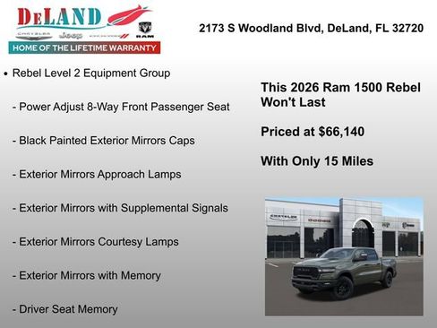 New 2026 RAM 1500 Rebel w/ Rebel Level 2 Equipment Group image 18