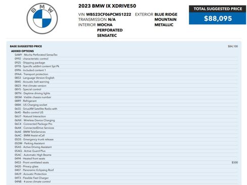 Used 2023 BMW iX xDrive50 w/ Sport Package AWD/4WD image 2