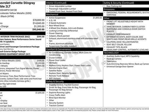 Certified 2023 Chevrolet Corvette Stingray Preferred Conv w/ Stealth Interior Trim Package image 37