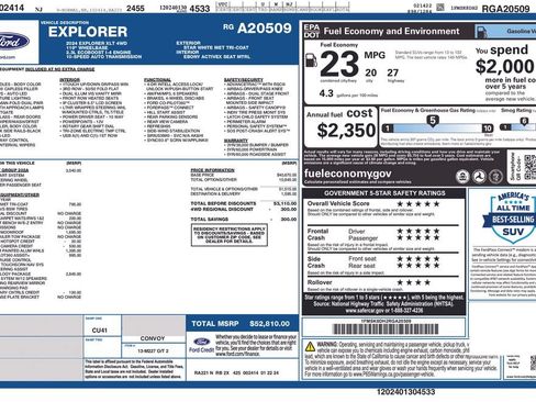 New 2024 Ford Explorer XLT w/ Equipment Group 202A AWD/4WD image 1