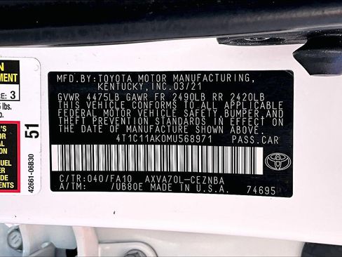 Used 2021 Toyota Camry LE w/ Carpet Mat Package (TMS) image 25