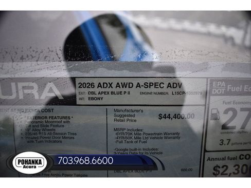 New 2026 Acura ADX A-Spec AWD/4WD image 38