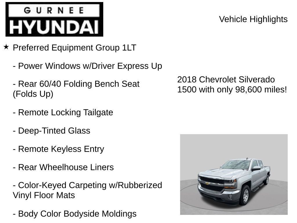 Used 2018 Chevrolet Silverado 1500 LT w/ All Star Edition AWD/4WD image 8