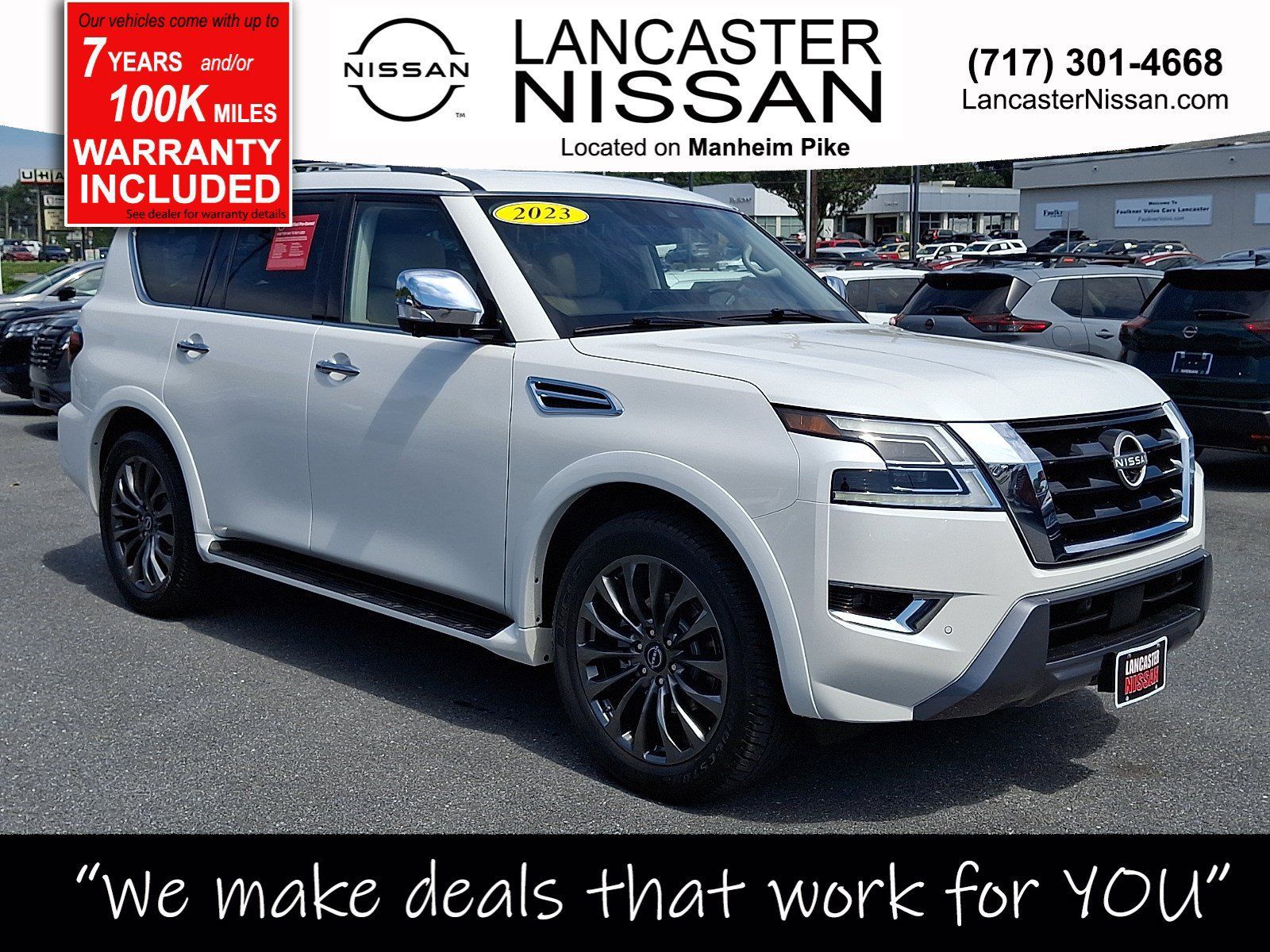 Certified 2023 Nissan Armada Platinum w/ Captain's Chairs Package AWD/4WD image 1