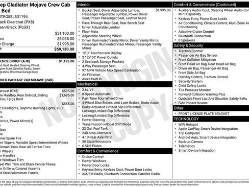 Used 2025 Jeep Gladiator Mojave w/ Convenience Group AWD/4WD image 12