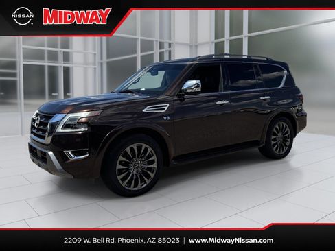 Used 2021 Nissan Armada Platinum w/ Captain's Chairs Package RWD image 1