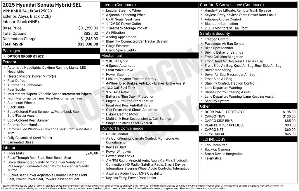 New 2025 Hyundai Sonata SEL FWD image 6