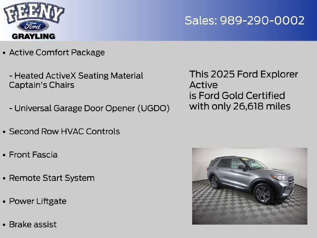 Certified 2025 Ford Explorer Active w/ Active Comfort Package AWD/4WD image 14