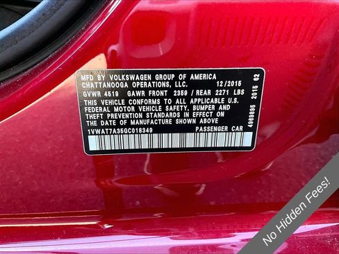 Used 2016 Volkswagen Passat 1.8T S FWD image 28