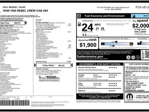 Used 2021 RAM 1500 Rebel w/ Rebel Level 1 Equipment Group image 23