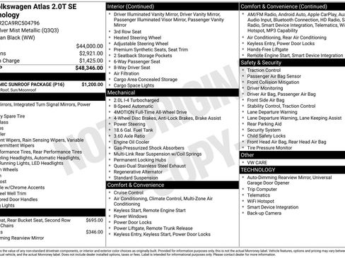Used 2024 Volkswagen Atlas SE w/ Panoramic Sunroof Package AWD/4WD image 2